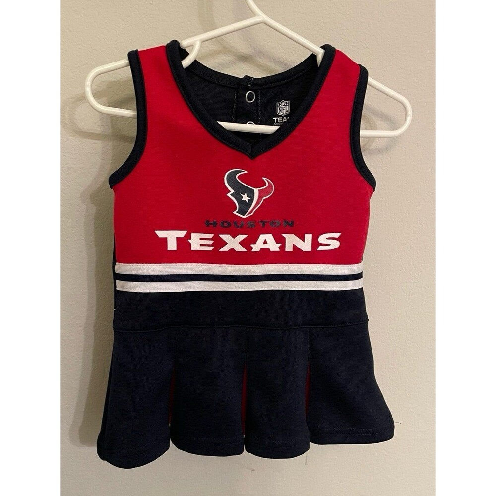 NFL Houston Texans Football Baby Girl Toddler Cheerleader Outfit, Size 12 months